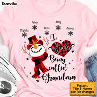 Personalized I Love Being Called Grandma Snowman Christmas Shirt - Hoodie - Sweatshirt NB92 58O53 thumb 1