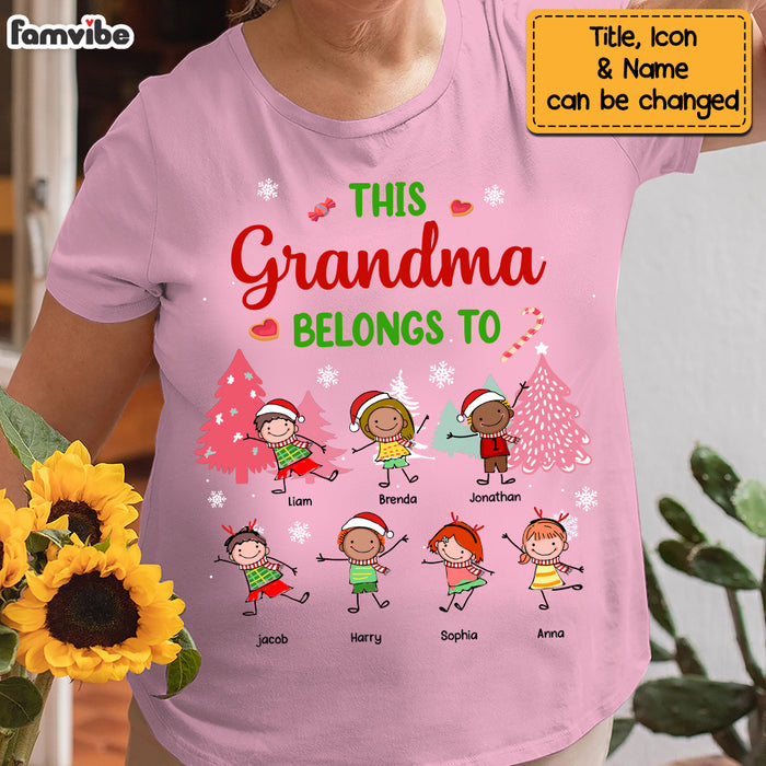 Personalized This Grandma Belongs To Christmas Shirt - Hoodie - Sweatshirt NB93 32O69 1
