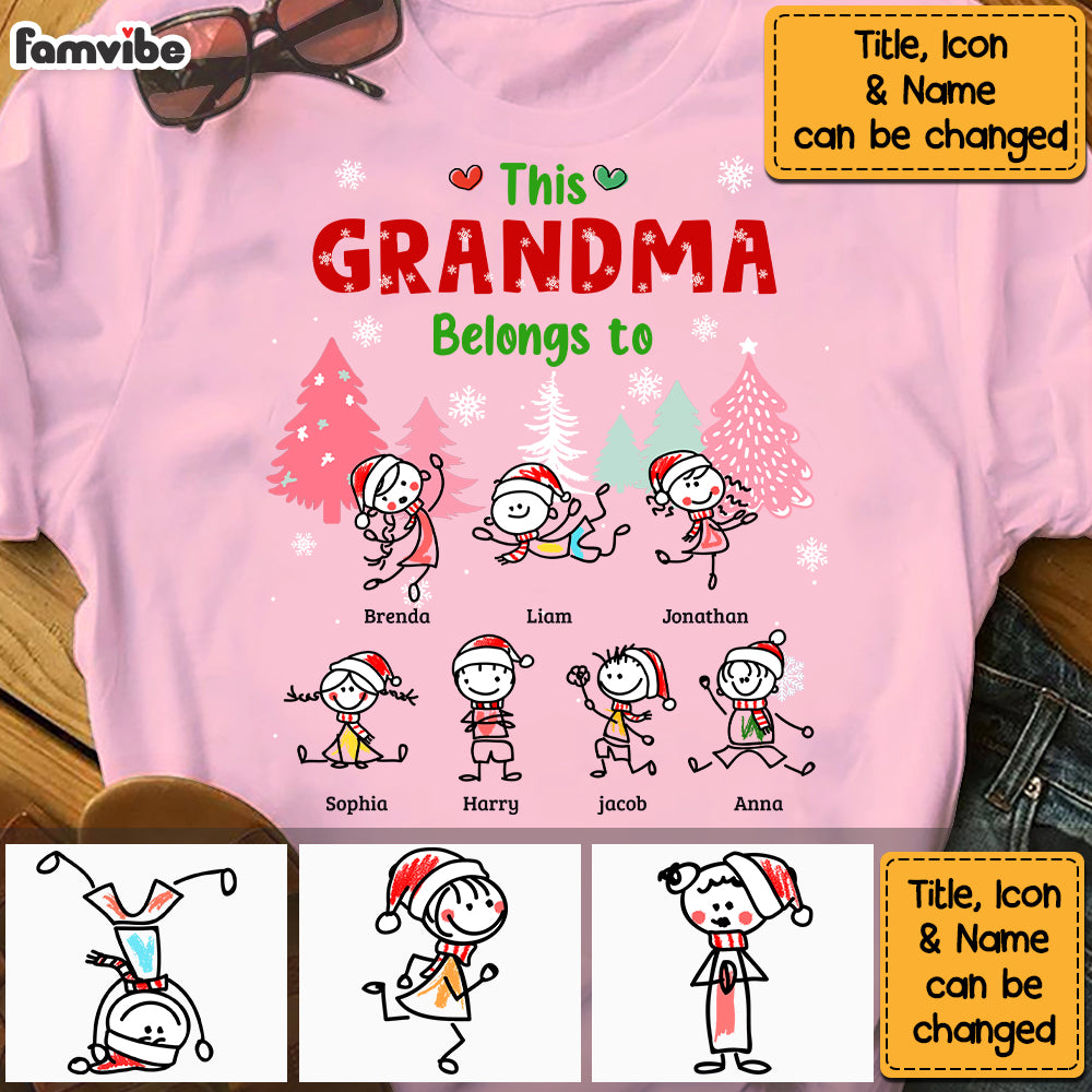 Personalized This Grandma Belongs To Christmas Shirt NB101 32O69 Primary Mockup