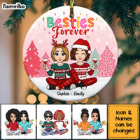 Personalized Friends Forever Circle Ornament NB94 30O53 thumb 1