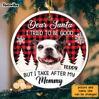 Personalized Dog I Tried To Be Good Photo Circle Ornament NB102 23O28 thumb 1