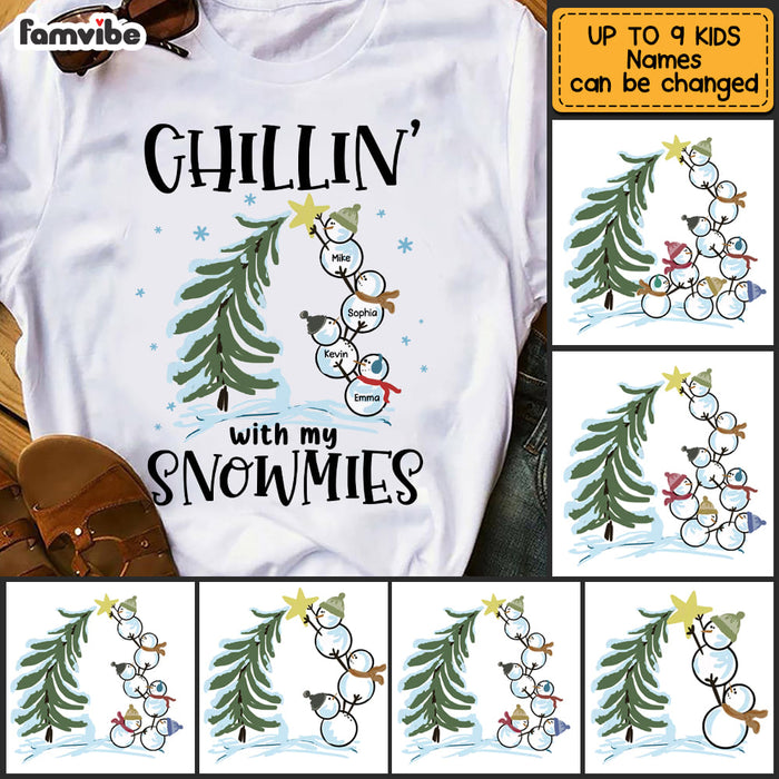 Personalized Grandma Snowman Stackable Shirt - Hoodie - Sweatshirt NB226 30O53 1
