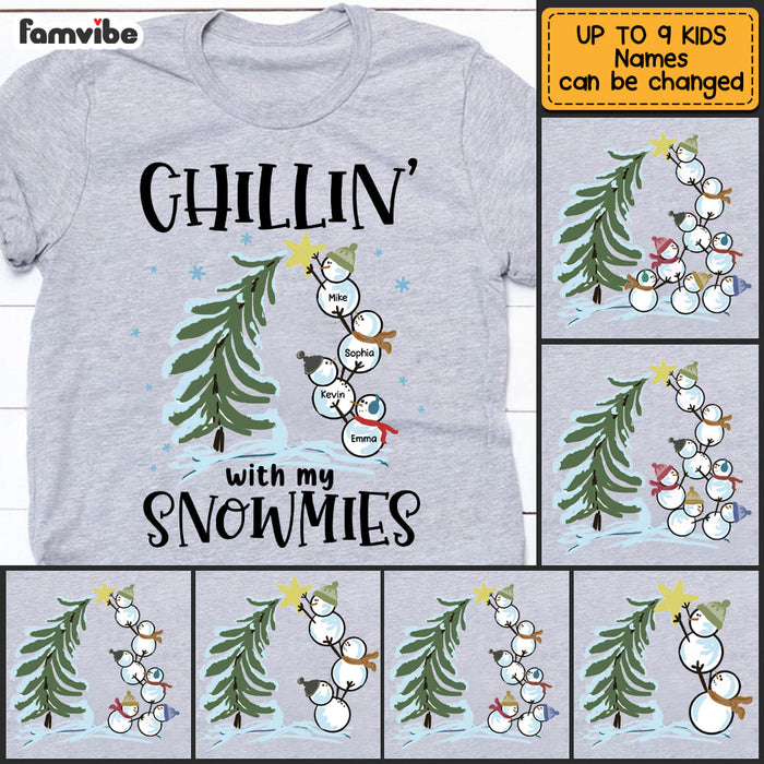 Personalized Grandma Snowman Stackable Shirt - Hoodie - Sweatshirt NB226 30O53 1