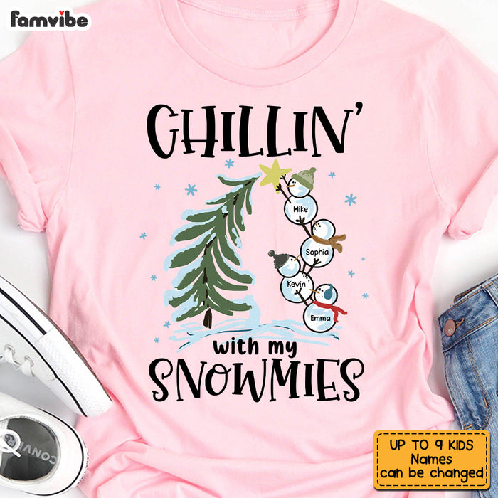 Personalized Grandma Snowman Stackable Shirt - Hoodie - Sweatshirt NB226 30O53 1