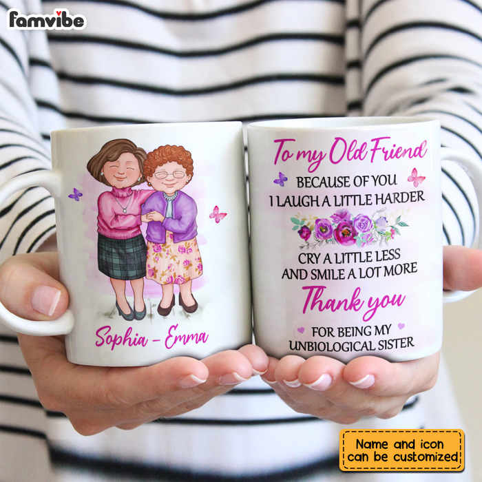 Personalized To My Old Friend Because Of You Mug NB121 32O28 1