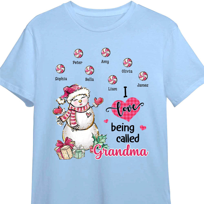 Personalized I Love Being Called Grandma Snowman Shirt - Hoodie - Sweatshirt NB122 23O58 1