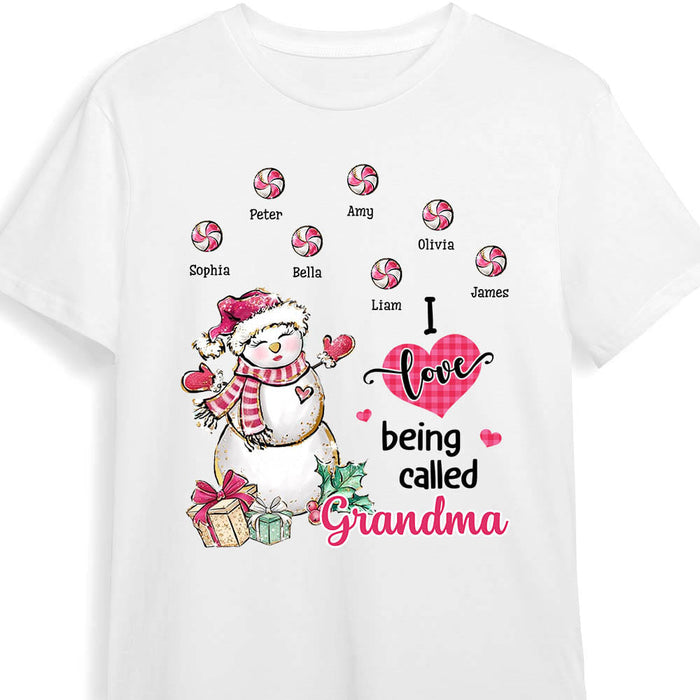 Personalized I Love Being Called Grandma Snowman Shirt - Hoodie - Sweatshirt NB122 23O58 1