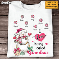 Personalized I Love Being Called Grandma Snowman Shirt - Hoodie - Sweatshirt NB122 23O58 thumb 1