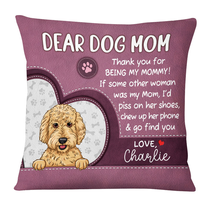Personalized Dog Mom Pillow NB235 85O53 1