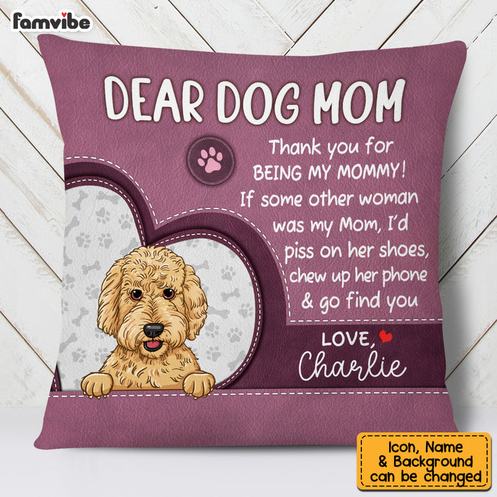 Personalized Dog Mom Pillow NB235 85O53 1