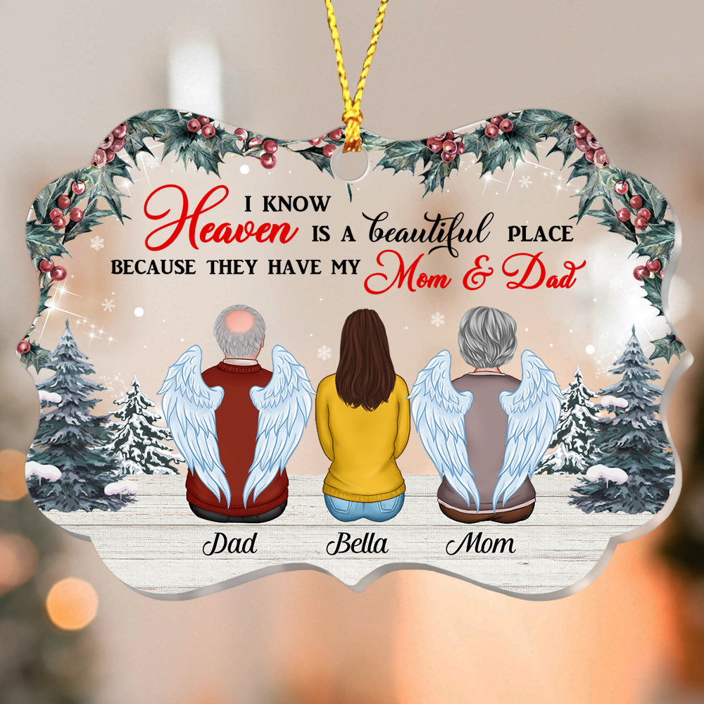 Personalized Memo Heaven Is A Beautiful Place Benelux Ornament NB113 32O28 Primary Mockup