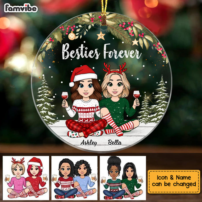 Personalized Friends Forever Circle Ornament NB122 32O58 1
