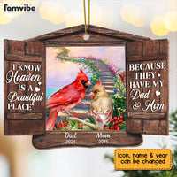 Personalized Memo Cardinal Heaven Is A Beautiful Place Ornament NB113 30O58 thumb 1