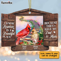 Personalized Memo Cardinal Heaven Is A Beautiful Place Ornament NB113 30O58 thumb 1