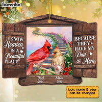 Personalized Memo Cardinal Heaven Is A Beautiful Place Ornament NB113 30O58 thumb 1