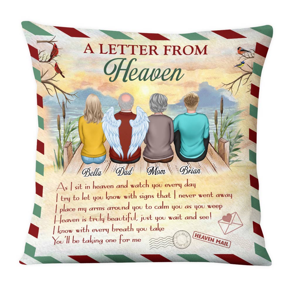 Personalized Letter From Heaven Pillow NB214 36O28 Primary Mockup