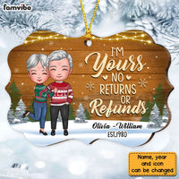 Personalized Christmas Couple I'm Yours No Returns Or Refunds Benelux Ornament NB111 23O28 thumb 1