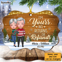 Personalized Christmas Couple I'm Yours No Returns Or Refunds Benelux Ornament NB111 23O28 thumb 1
