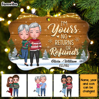 Personalized Christmas Couple I'm Yours No Returns Or Refunds Benelux Ornament NB111 23O28 thumb 1