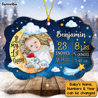 Personalized Baby First Christmas Elephant Photo Benelux Ornament NB173 23O53 thumb 1