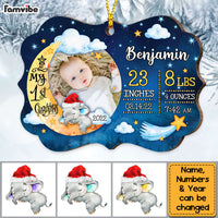 Personalized Baby First Christmas Elephant Photo Benelux Ornament NB173 23O53 thumb 1