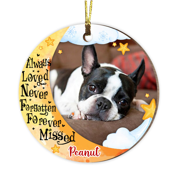 Personalized Dog Loss Memo Photo Circle Ornament NB145 23O73 1