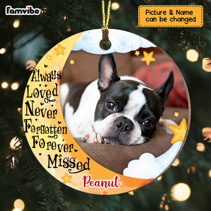 Personalized Dog Loss Memo Photo Circle Ornament NB145 23O73 1