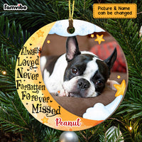 Personalized Dog Loss Memo Photo Circle Ornament NB145 23O73 thumb 1
