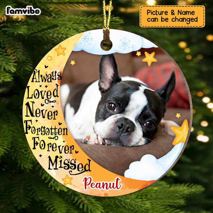 Personalized Dog Loss Memo Photo Circle Ornament NB145 23O73 1