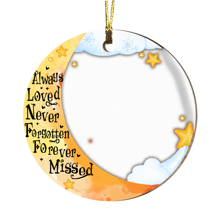 Personalized Dog Loss Memo Photo Circle Ornament NB145 23O73 1