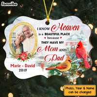 Personalized Heaven Is A Beautiful Cardinal Memorial Loss Of Mom Dad Benelux Ornament NB153 58O47 thumb 1