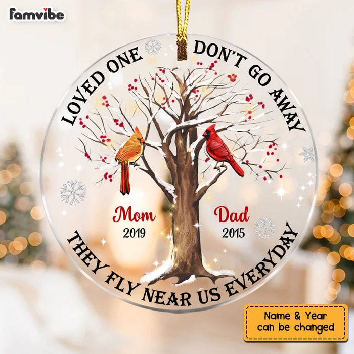 Personalized Those Loved One Memo Cardinal Circle Ornament NB177 30O58 1