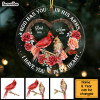 Personalized Memo Cardinal Christmas Circle Ornament NB141 85O58 thumb 1