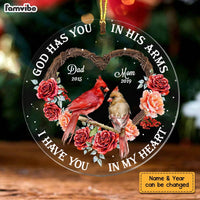 Personalized Memo Cardinal Christmas Circle Ornament NB141 85O58 thumb 1