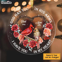 Personalized Memo Cardinal Christmas Circle Ornament NB141 85O58 thumb 1