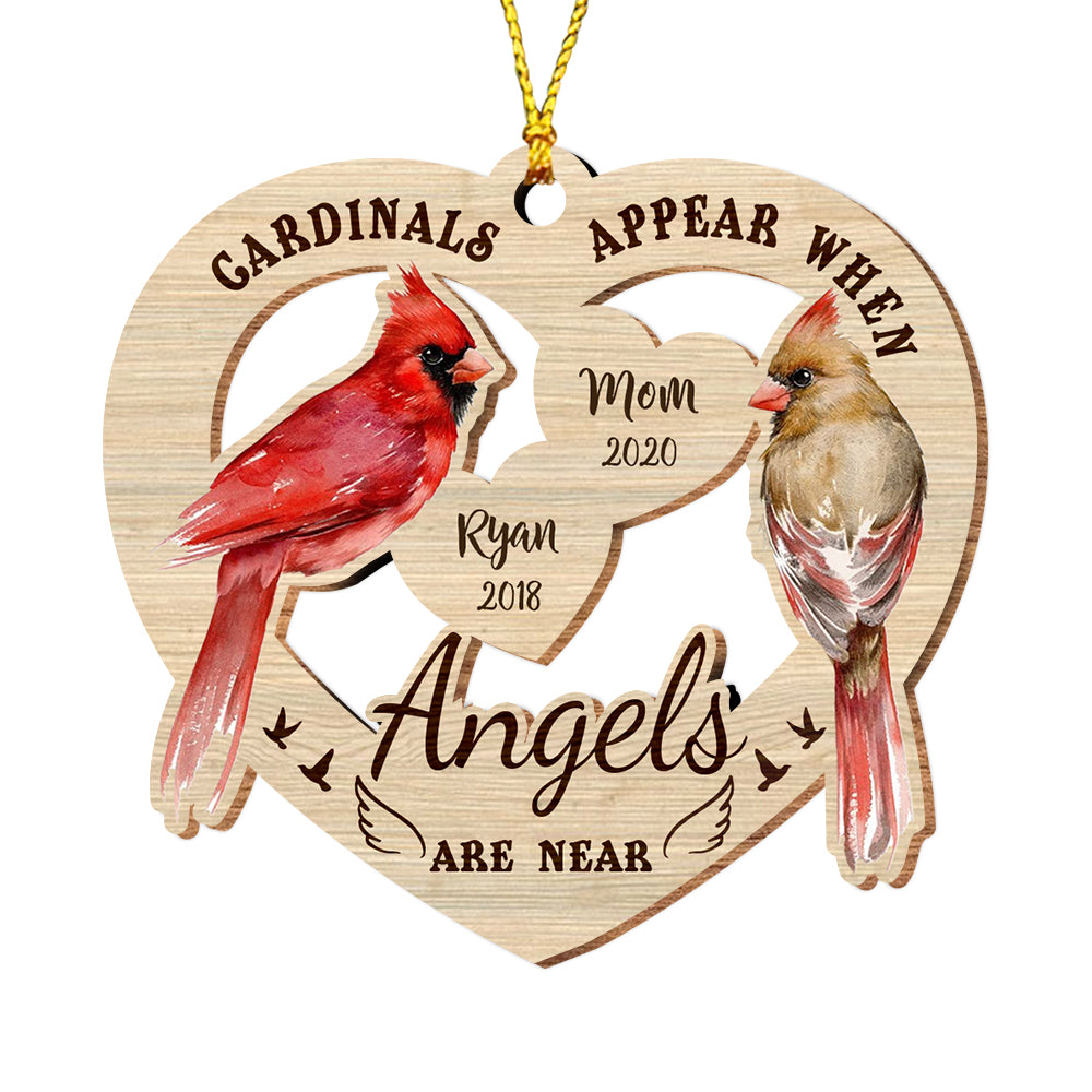 Personalized Heaven Is A Beautiful Place Heart Ornament NB164 36O73 Primary Mockup