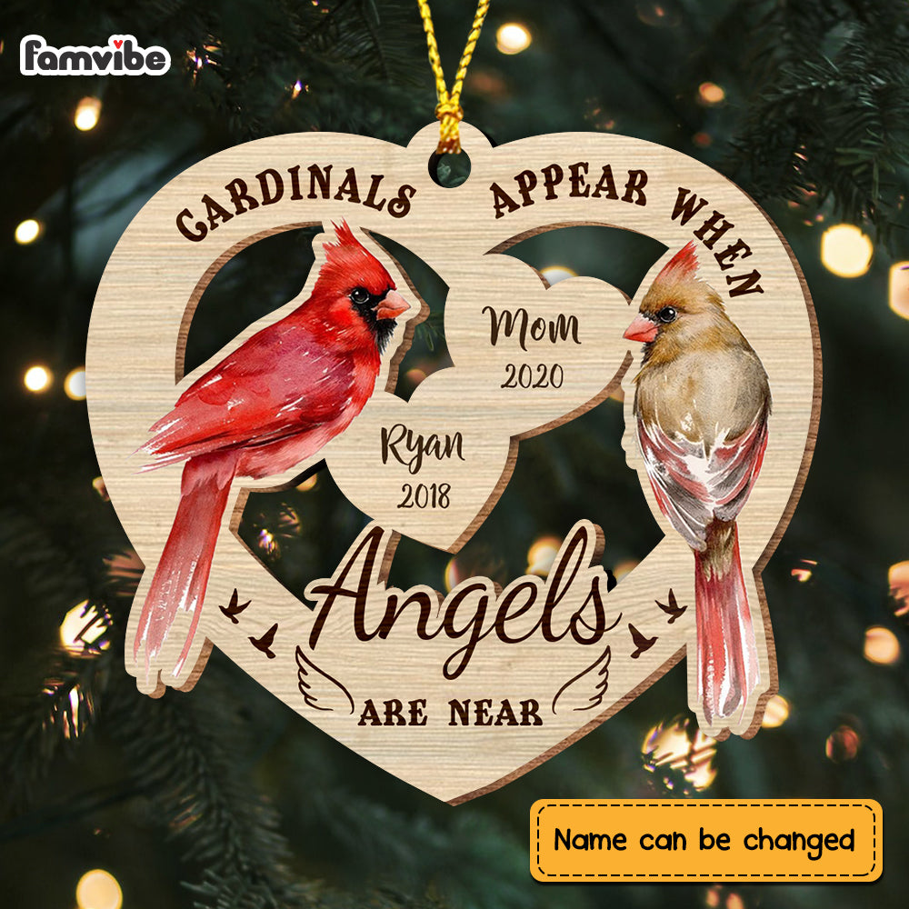 Personalized Heaven Is A Beautiful Place Heart Ornament NB164 36O73 Primary Mockup