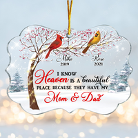 Personalized Memo Cardinal I Know Heaven Is Beautiful Benelux Ornament NB121 30O28 thumb 1