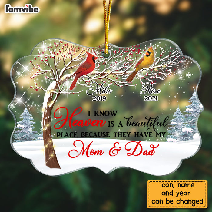Personalized Memo Cardinal I Know Heaven Is Beautiful Benelux Ornament NB121 30O28 1