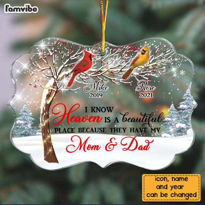 Personalized Memo Cardinal I Know Heaven Is Beautiful Benelux Ornament NB121 30O28 1