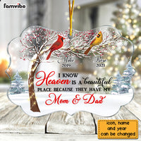 Personalized Memo Cardinal I Know Heaven Is Beautiful Benelux Ornament NB121 30O28 thumb 1