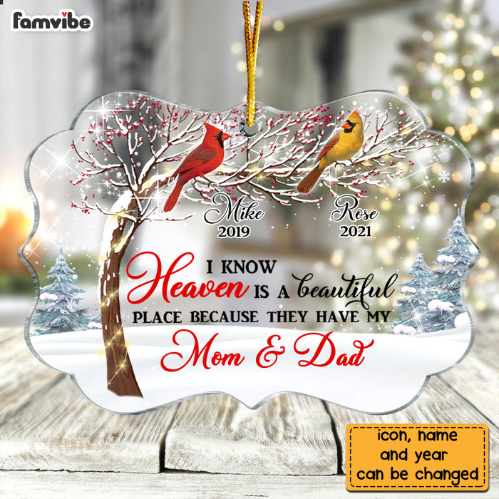 Personalized Memo Cardinal I Know Heaven Is Beautiful Benelux Ornament NB121 30O28 1