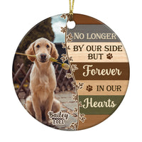 Personalized Dog Loss Memo Photo Circle Ornament NB152 23O58 thumb 1