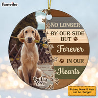 Personalized Dog Loss Memo Photo Circle Ornament NB152 23O58 thumb 1