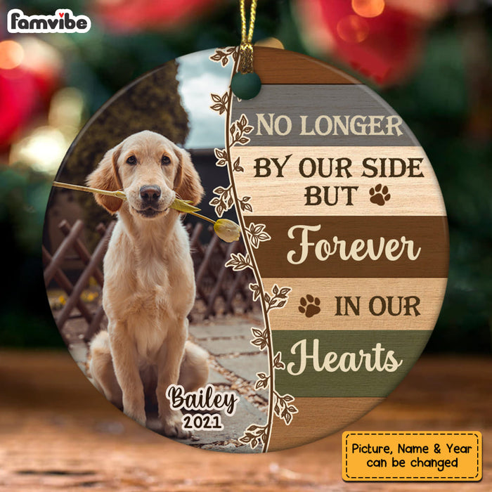 Personalized Dog Loss Memo Photo Circle Ornament NB152 23O58 1