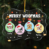 Personalized Merry Woofmas Dogs Benelux Ornament NB181 36O47 1