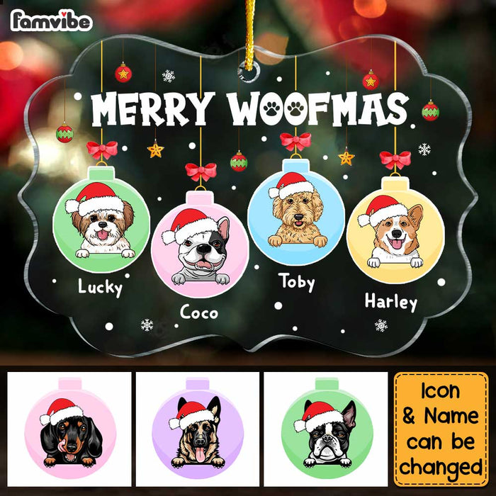 Personalized Merry Woofmas Dogs Benelux Ornament NB181 36O47 1