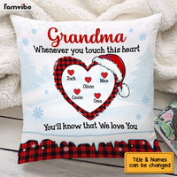Personalized Love Grandma Touch This Heart Christmas Pillow NB214 23O53 thumb 1