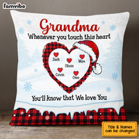 Personalized Love Grandma Touch This Heart Christmas Pillow NB214 23O53 thumb 1