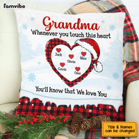 Personalized Love Grandma Touch This Heart Christmas Pillow NB214 23O53 thumb 1